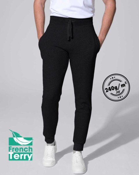 SW PANTS CUFF FRENCH TERRY 240 BK XS