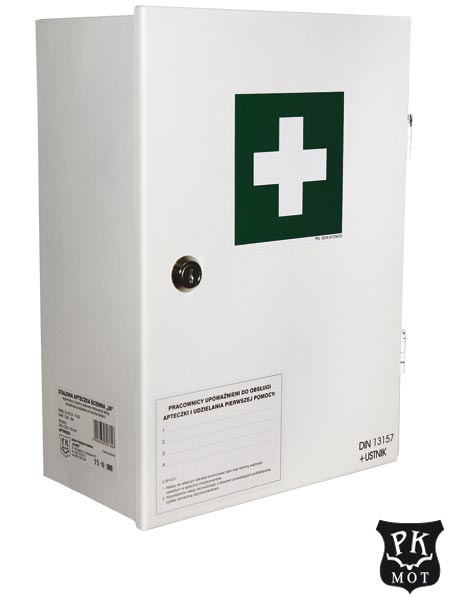 Apteczka pierwszej pomocy ścienna metalowa DIN 13157 PK Mot