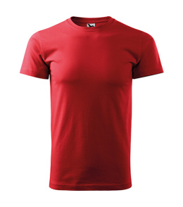Koszulka bawełniana męska BASIC 129 czerwona XL