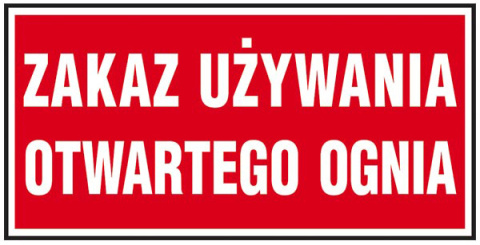 Zakaz używania otwartego ognia Z-47P-FS-200X400