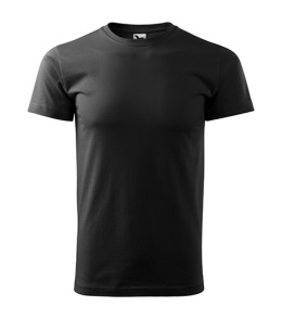 Koszulka bawełniana męska BASIC 129 czarna 3XL