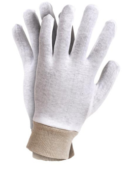 Rękawice ochronne bawełniane białe rozm. 8 Reis