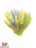 Rękawice z nylonu poliuretan kolor MIX rozm. 6 Reis