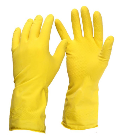 Rękawice gospodarcze gumowe flokowane rozm. S