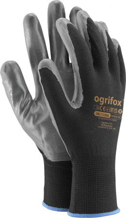 Rękawice powlekane nitrylem wysoka manulaność OGRIFOX
