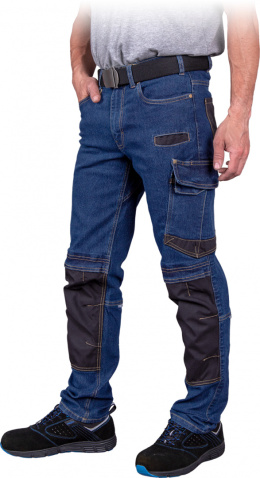 Spodnie elastyczne z jeansu JEANS303 niebieskie