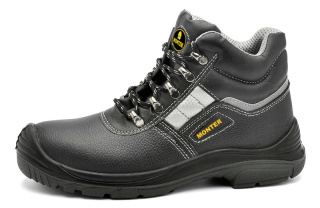 Buty ochronne trzewiki S3 rozm. 39 z metalowym podnoskiem i wkładką antyprzebiciową – antypoślizgowe MONTER