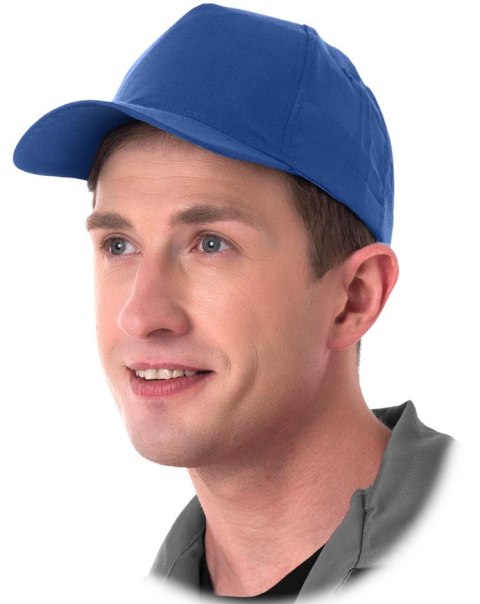 Czapka z daszkiem regulowana niebieska 160g UNISEX Reis