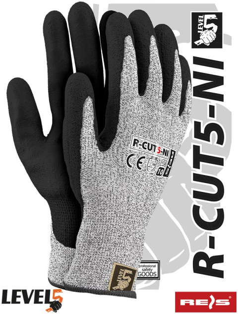 Rękawice antyprzecięciowe powlekane nitrylem R-CUT5 rozm. 10 Reis