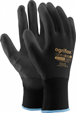 Rękawice powlekane poliuretanem czarne wysoka manualność rozm. 10 OGRIFOX