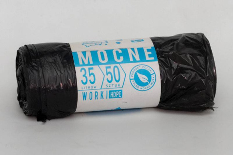 Worki na śmieci uniwersalne 35L 50 szt czarne Sipeko