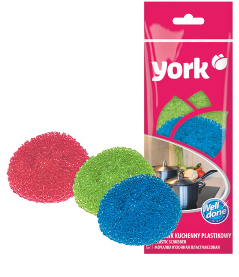 Zmywak czyścik kuchenny plastikowy 3 szt YORK