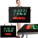 Tablica reklamowa LED z zegarem i termometrem oraz reklamą