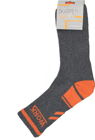 Skarpety robocze półfrotte WORK rozm 41-43 szare