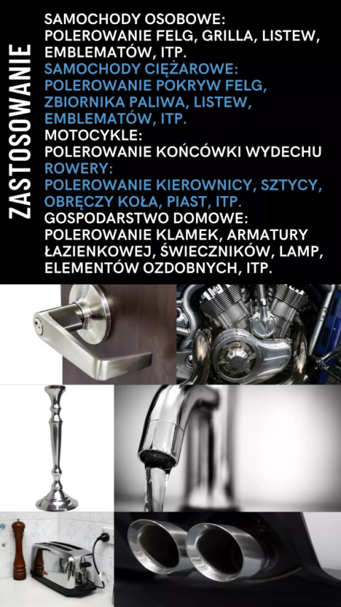 Pasta do polerowania chromu czyści i nabłyszcza ALUCHROM 120g K2