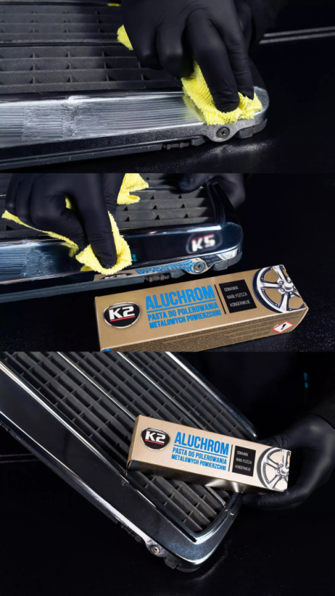 Pasta do polerowania chromu czyści i nabłyszcza ALUCHROM 120g K2