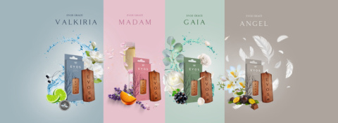 Zapach do auta damski zawieszka drewniana EVOS GRACE Angel K2