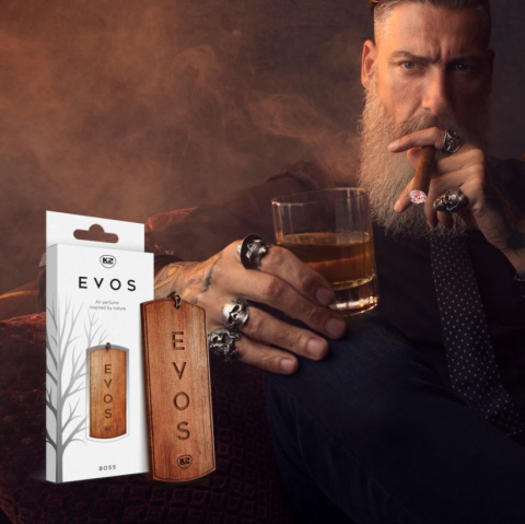 Zapach do auta zawieszka drewniana EVOS Boss K2