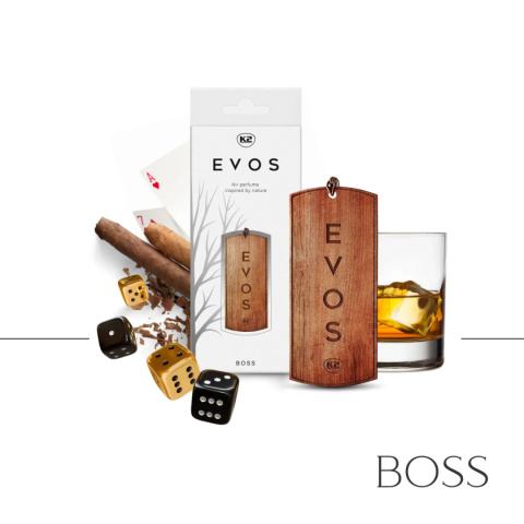 Zapach do auta zawieszka drewniana EVOS Boss K2
