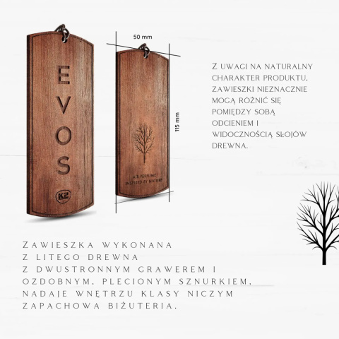 Zapach do auta zawieszka drewniana EVOS Boss K2