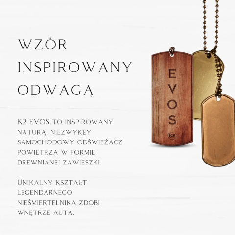 Zapach do auta zawieszka drewniana EVOS Boss K2