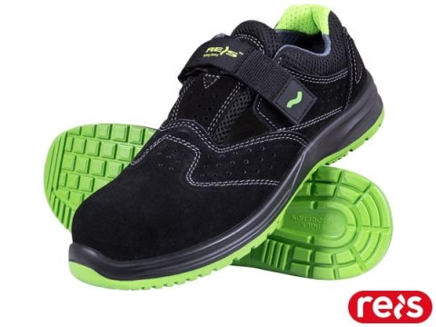 Buty Bezpieczne STORK Sandały S1 SRC | Metal Free | Zamsz, Siatka | Rzep | Przewiewne REIS