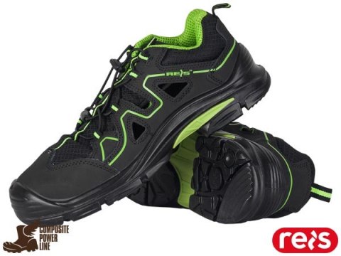 Sandały robocze BREMA - S1 P, skóra nubuk, antypoślizg, METAL FREE REIS