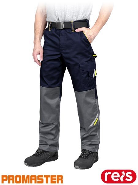 Spodnie Robocze do Pasa PROX 300g | Elementy Odblaskowe | Nakolanniki REIS