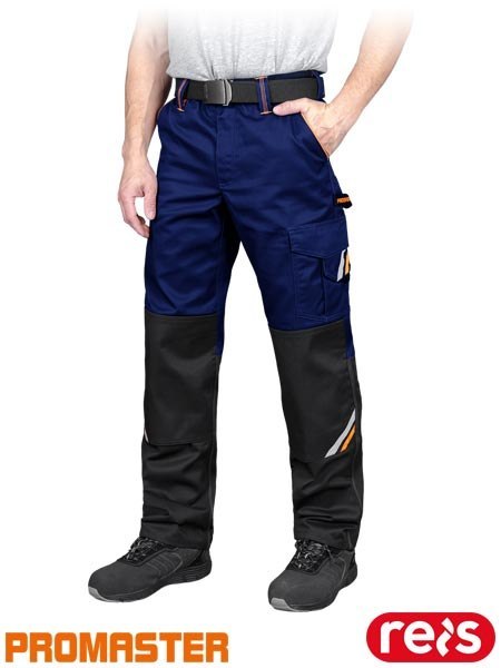 Spodnie Robocze do Pasa PROX 300g | Elementy Odblaskowe | Nakolanniki REIS