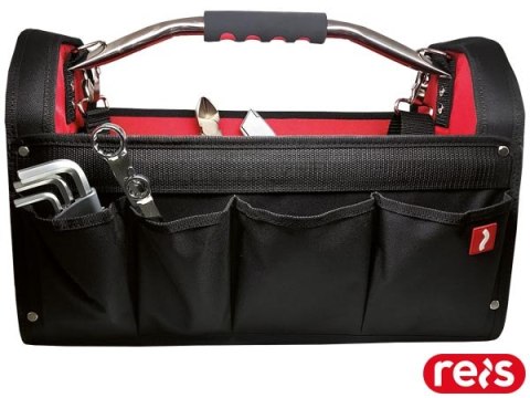 Torba monterska - usztywniana, wzmocniona nitami, 11 kieszeni REIS