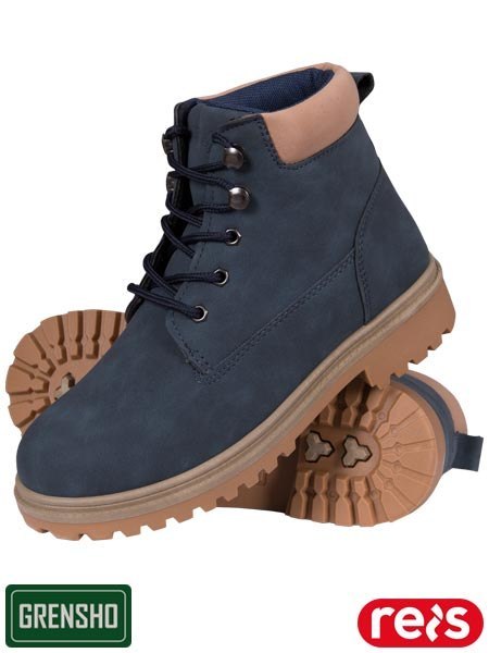 Trzewiki HORTEN LPI Pudrowy Róż | Skóra Syntetyczna | Lekkie, Wygodne | Sznurowane REIS