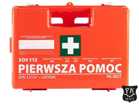 Przenośna apteczka pierwszej pomocy - ABS, kompletna, DIN 13157 PK-MOT