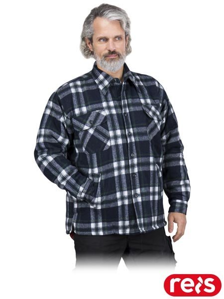 Koszula Męska Ocieplana Poliester – Wygodna Alternatywa dla Kurtki na Chłodne Dni REIS