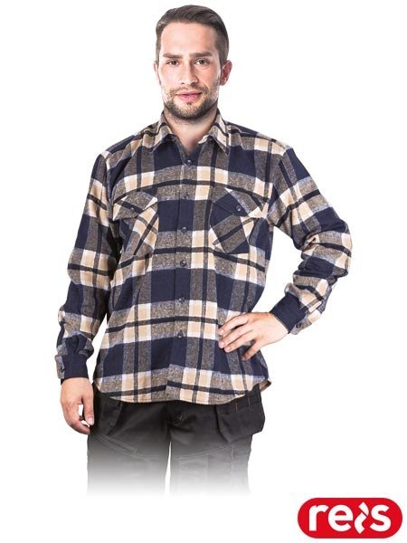 Męska Koszula Poliestrowa – Ciepło i Funkcjonalność na Jesień i Zimę REIS