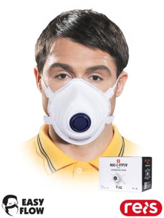 Półmaska Ochronna FFP3 z Zaworkiem i Regulacją, 10 szt. REIS