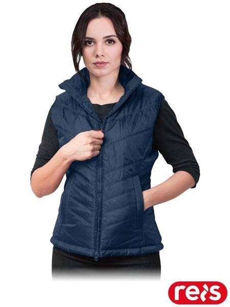 Bezrękawnik kamizelka damska ocieplana - poliester, kieszenie REIS