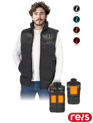 Męski bezrękawnik ocieplany z ogrzewaniem USB - 4 strefy REIS