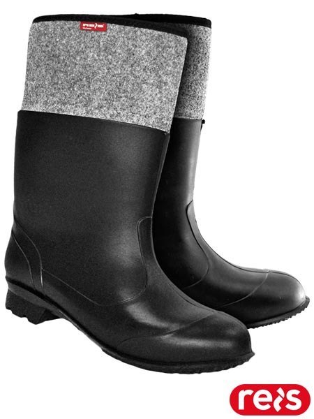 Buty Filcowe Ocieplane OB E CI SRA | PCV, Włóknina Termiczna | Antypoślizgowe, Wodoodporne | Na Zimę REIS