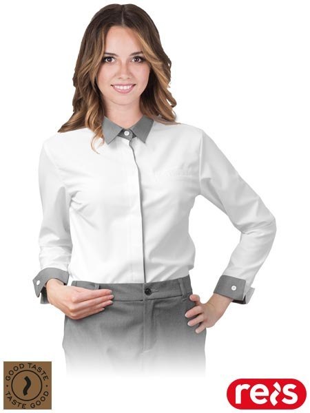 Damska Koszula do Gastronomii – Poliester/Wiskoza z Eleganckimi Wstawkami REIS