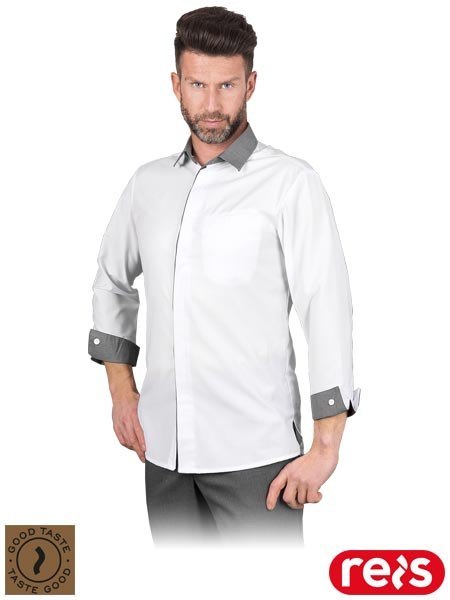 Męska Koszula Elegancka do Gastronomii – Styl i Funkcjonalność z Długim Rękawem REIS
