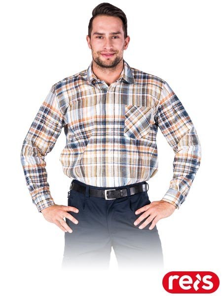 Męska Koszula Flanelowa Bawełniana – Wygoda i Ochrona na co Dzień i do Pracy REIS