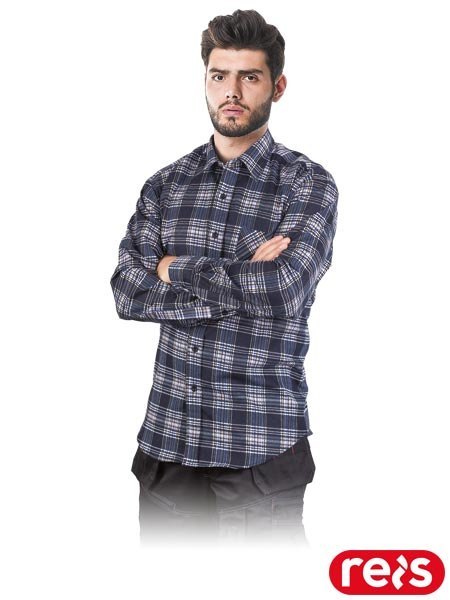 Męska Koszula Flanelowa Bawełniana – Wygoda i Ochrona na co Dzień i do Pracy REIS