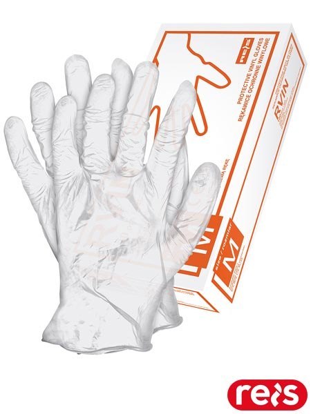 Rękawice Winylowe Pudrowane 100 szt., do Prac Domowych i Mechanicznych REIS