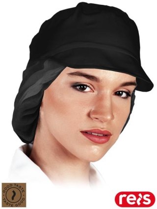 Czapka dla kucharza BERGO - z daszkiem i siatką na włosy REIS