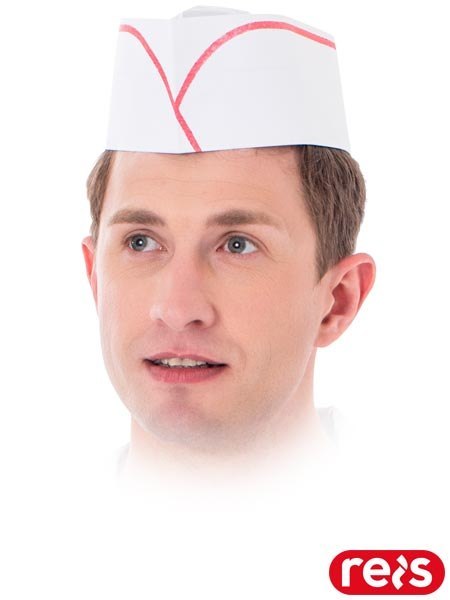 Furażerka czapka papierowa - jednorazowa, do gastronomii 100 szt. REIS