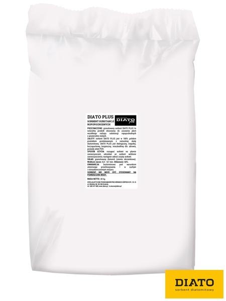 Sorbent granulowany diatomitowy - 20 kg, Atest PZH DIATO