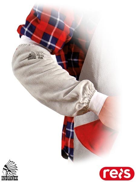 Zarękawek spawalniczy skórzany 46 cm – ze skóry bydlęcej dwoinowej, BHP ochrona rąk REIS