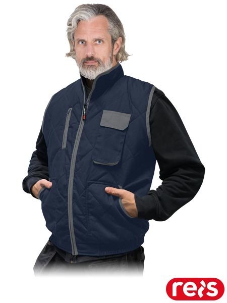 Kamizelka robocza ocieplana BARRAKUDA 2 - stójka, zamek, ściągacz REIS