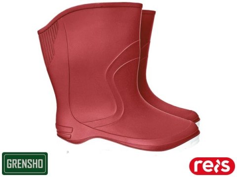 Damskie Kalosze RAINBOW – Krótkie Botki z Wkładką, Wodoodporne REIS