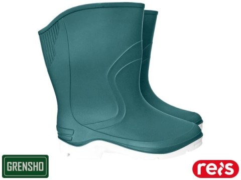 Damskie Kalosze RAINBOW – Krótkie Botki z Wkładką, Wodoodporne REIS